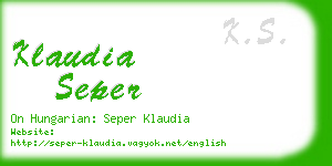 klaudia seper business card